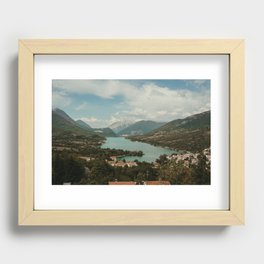 Italian lake - Travel photography Recessed Framed Print