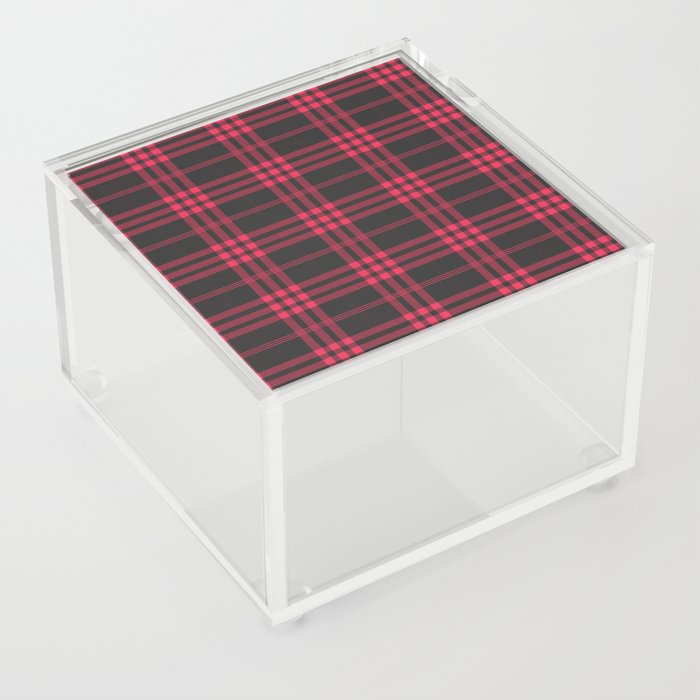 red and black flannel Acrylic Box