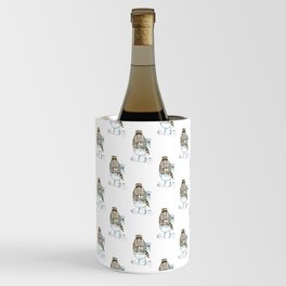 Raccoon toilet Painting Wall Poster Watercolor Wine Chiller
