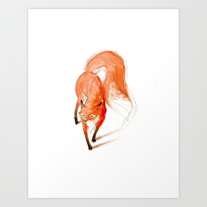Fox In A Box Art Print By Catvho Society6
