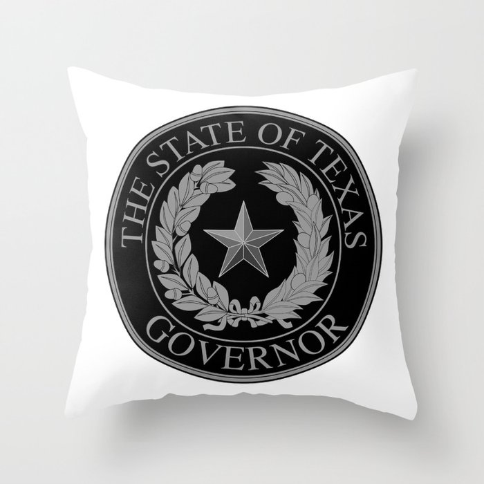 Texas State Governor Seal Throw Pillow