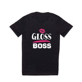 Gloss Boss Pretty Beauty Slogan T Shirt