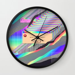 Error Tab Vaporwave Wall Clock