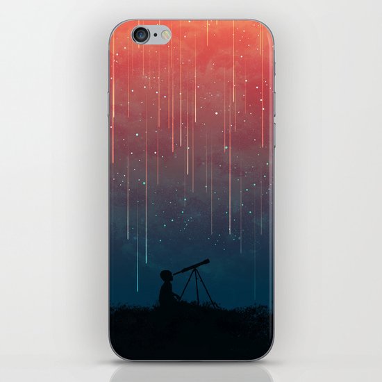 Meteor rain iPhone & iPod Skin