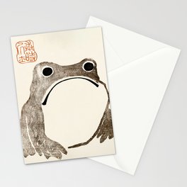 Unimpressed Frog Meika Gafu by Matsumoto Hoji 1814 - Frog Stationery Card