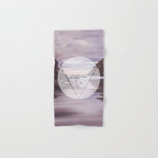 Calm Waters sacred geometry circle triangle Hand & Bath Towel