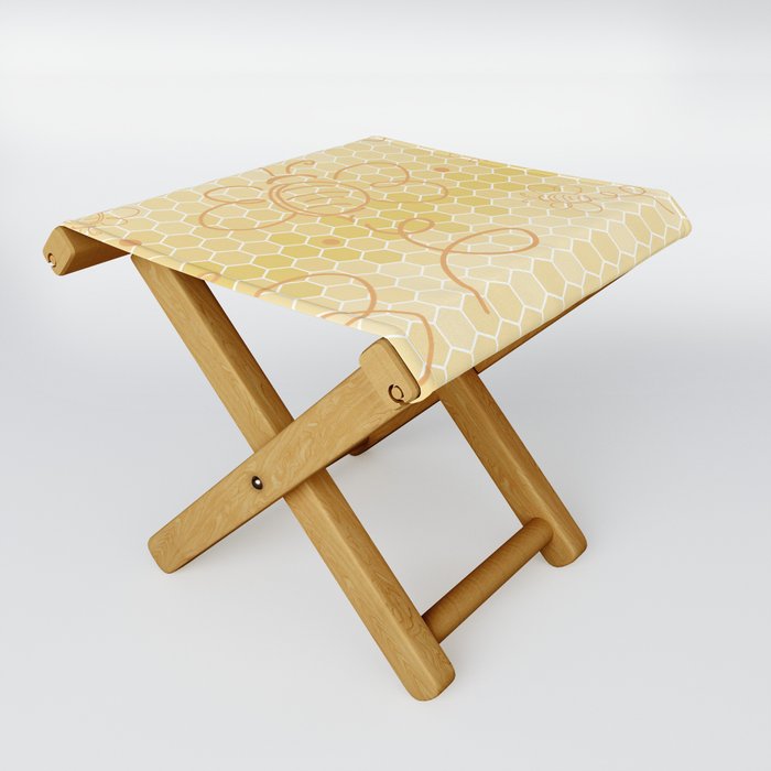 Honey "Bee" Kind - Be Kind Honeycomb Circle Folding Stool