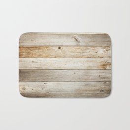 Rustic Barn Board Wood Plank Texture Bath Mat