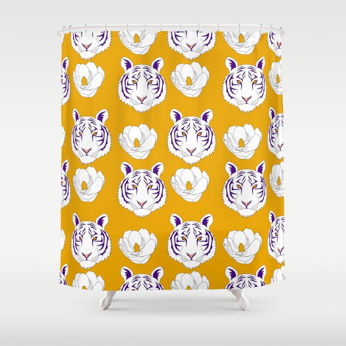 Lsu Yellow Shower Curtain By Ladywaveco Society6