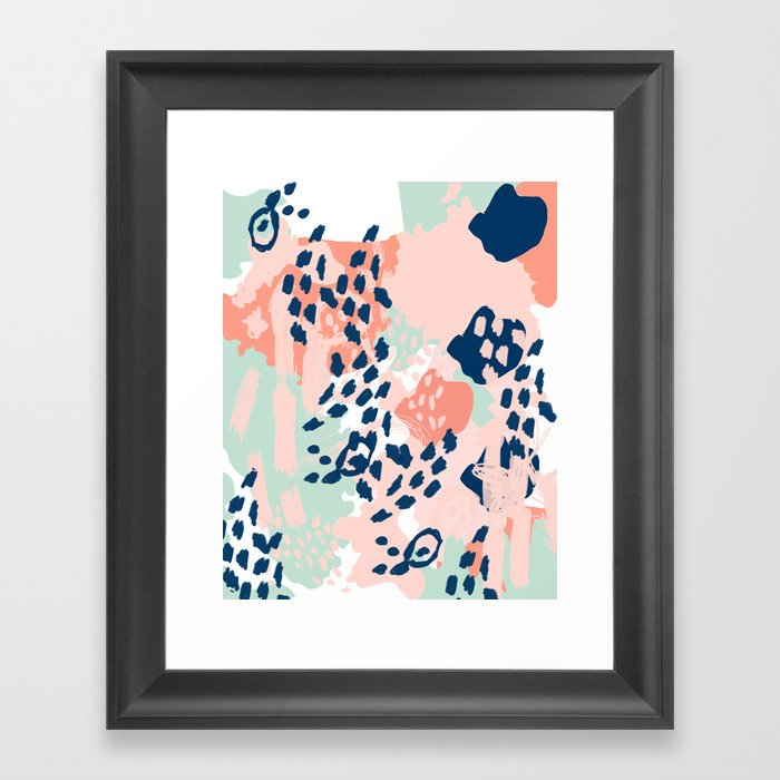 Kylie Abstract Mint Pastels Painting Boho Trendy Simple