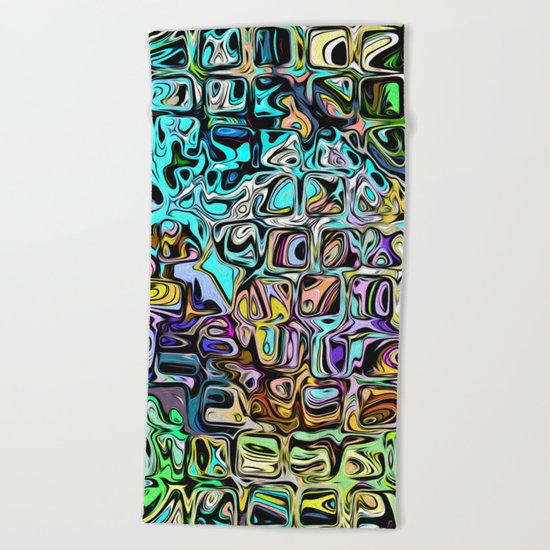 Abstract Blended Colors Beach Towel