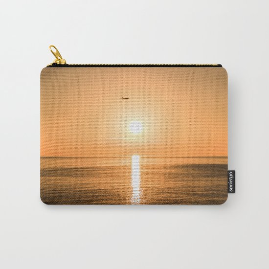 Flight Over The Sea At Sunset Carry-All Pouch