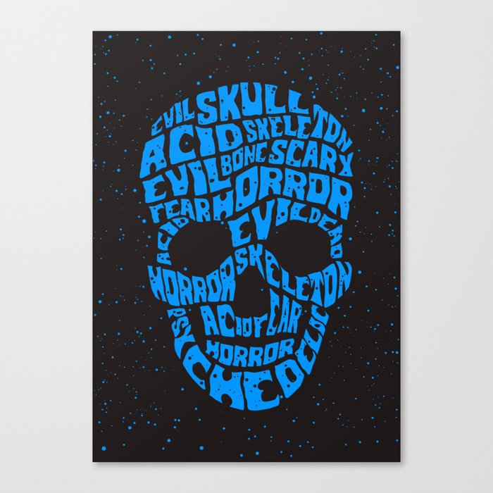 Acid skull Canvas Print