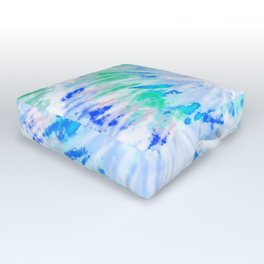 Tie dye blue Outdoor Floor Cushion