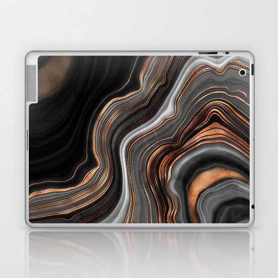Glowing Marble Waves  Laptop & iPad Skin