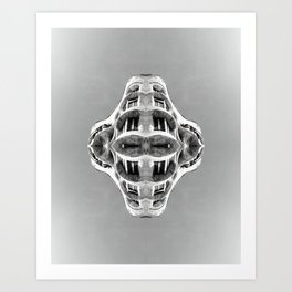 Barcelona 2 symmetry, collection, black and white, bw, set Art Print