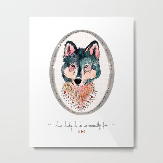 how lucky to be so unusually free Metal Print