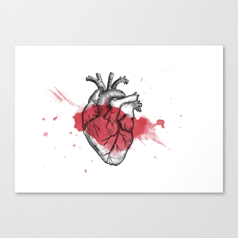 Anatomical Heart Art Is Heart Canvas Print By Adalovestherain