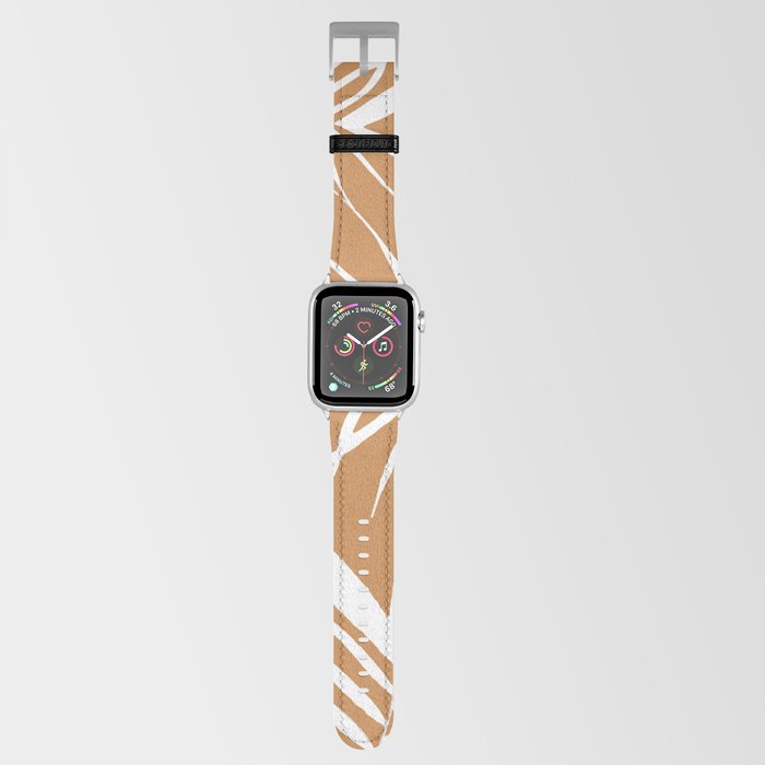 Leaves pattern, leaves, leaf, nature, pattern, digital, illustration, botanical, autumn, fall, xmas, summer, painting, tropical, plant, graphicdesign, classic, minimal, decor, acrylic, tropical, orange, Apple Watch Band