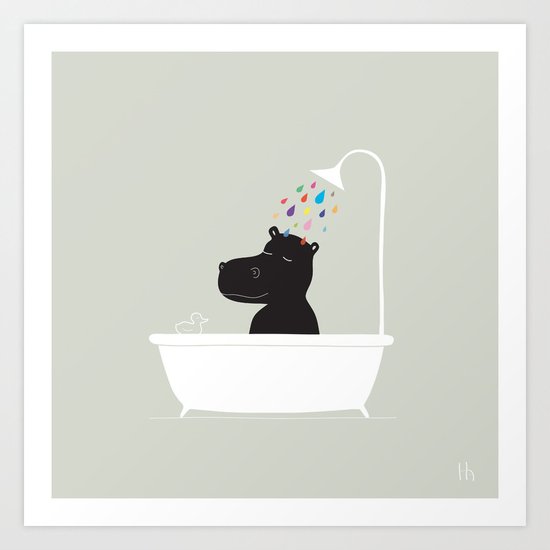 The Happy Shower Art Print
