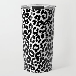 Leopard Pattern (Black and White) Travel Mug