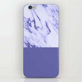 Very Peri 2022 Color Of The Year Periwinkle White Marble iPhone Skin
