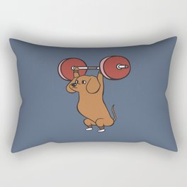 The snatch weightlifting Dachshund Rectangular Pillow