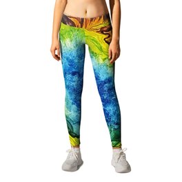 The Grand Prismatic Spring of Yellowstone Leggings | Spring, Yellowstone, Park, Hotspring, Watercolor, Acrylic, Adventure, Hotsprings, Hiking, Painting 