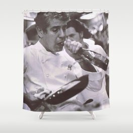 Cook And open Beer anthony bourdain  Shower Curtain