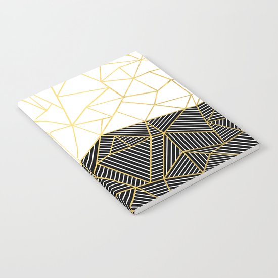 Ab Half and Half White Gold Notebook
