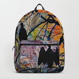 Catching The Sun Backpack | Illustration, Tree, Twosuns, Birds, Winter, Digital, Blend, Nature, Silhouette, Photo 