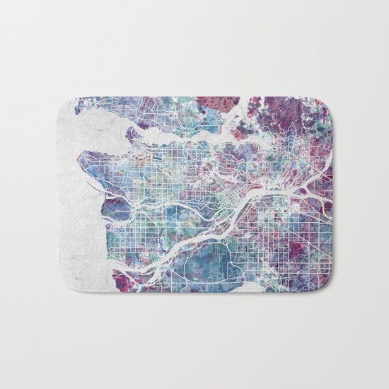 Vancouver map Bath Mat