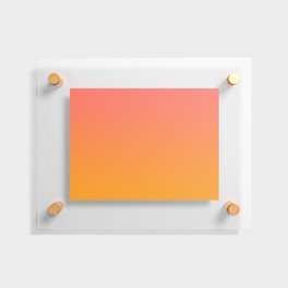 Pantone Living Coral 16-1546 & Pantone Radiant Yellow 15-1058 Ombre Gradient Blend Floating Acrylic Print