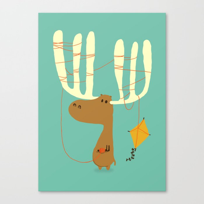 A moose ing Canvas Print