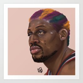 Dennis Rodman  Art Print