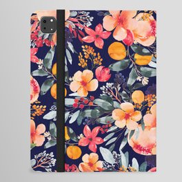Navy Floral iPad Folio Case