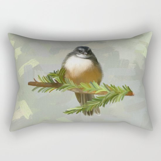 Fantail chick Rectangular Pillow
