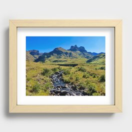 By the mountains and creek Recessed Framed Print