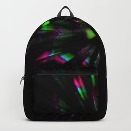 Glitch green and pink lines Backpack