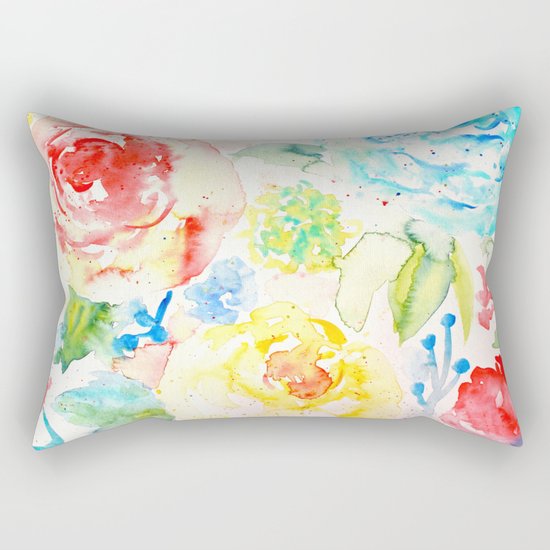 Abstract Flowers 06 Rectangular Pillow