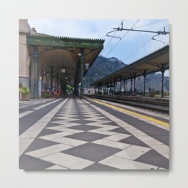 Train Station of Giardini Naxos in Sicily Metal Print | Landscape, Architecture, Italy, Urbex, Photo, Travel, Sicily, Island, Station, Digital 