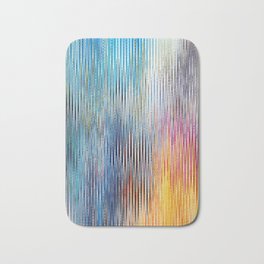 Colorful Fine Line Marble Pattern Bath Mat