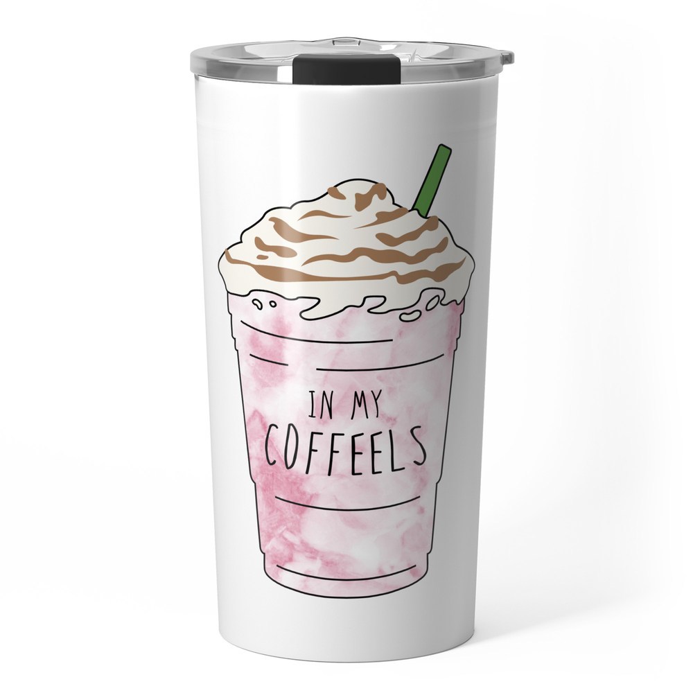 In My Coffeels (Coffee) Travel Mug by jessieraedesign