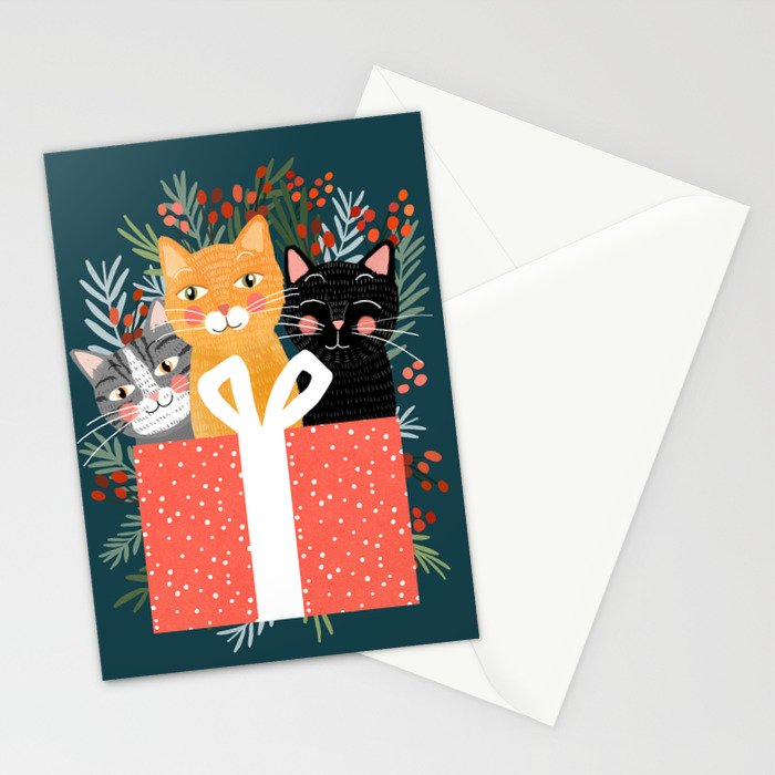 Cats Cute Christmas Xmas Tree Holiday Funny Cat Art Cat Lady Gift