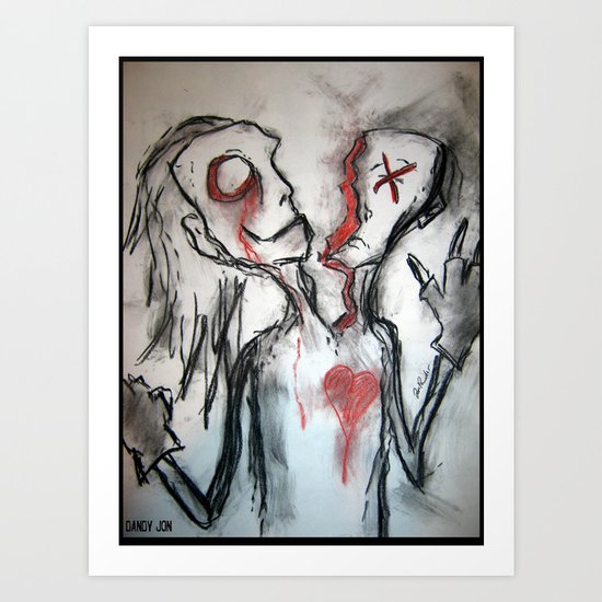 Personality Split Art Print
