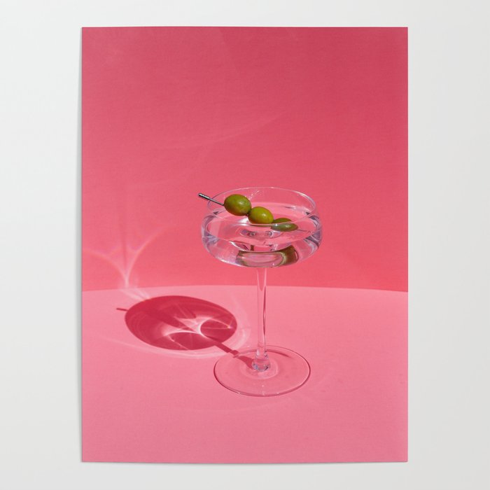 Hot Pink Martini Poster
