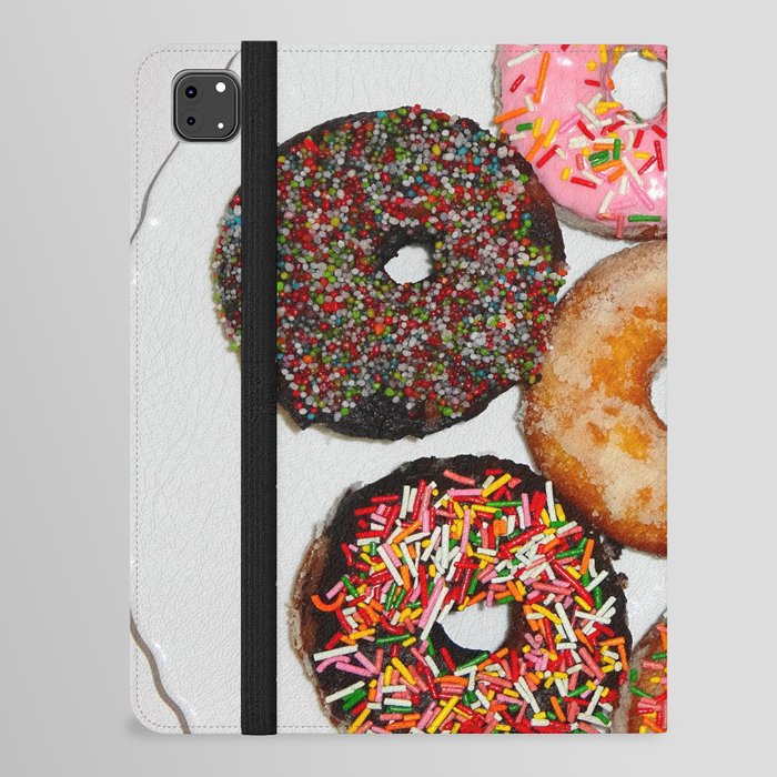 Homemade various dish of frosted donuts; can't eat just one kitchen and dining room home and wall decor iPad Folio Case