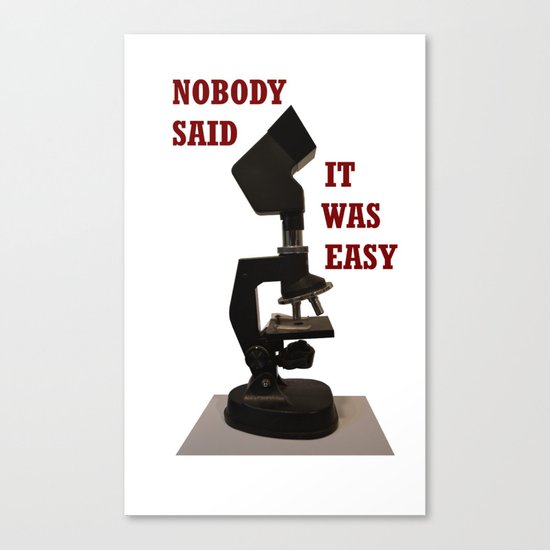 Nobody said it was easy Canvas Print