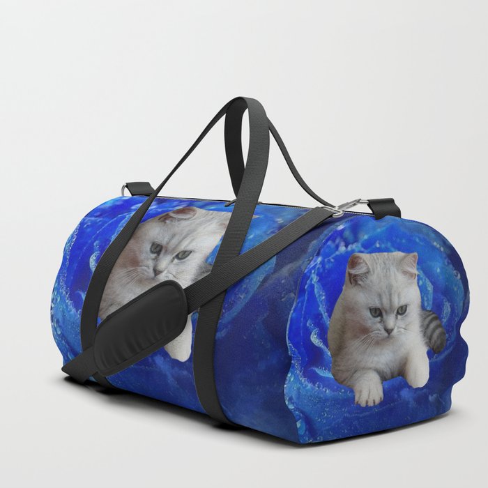 Cat and Rose Duffle Bag