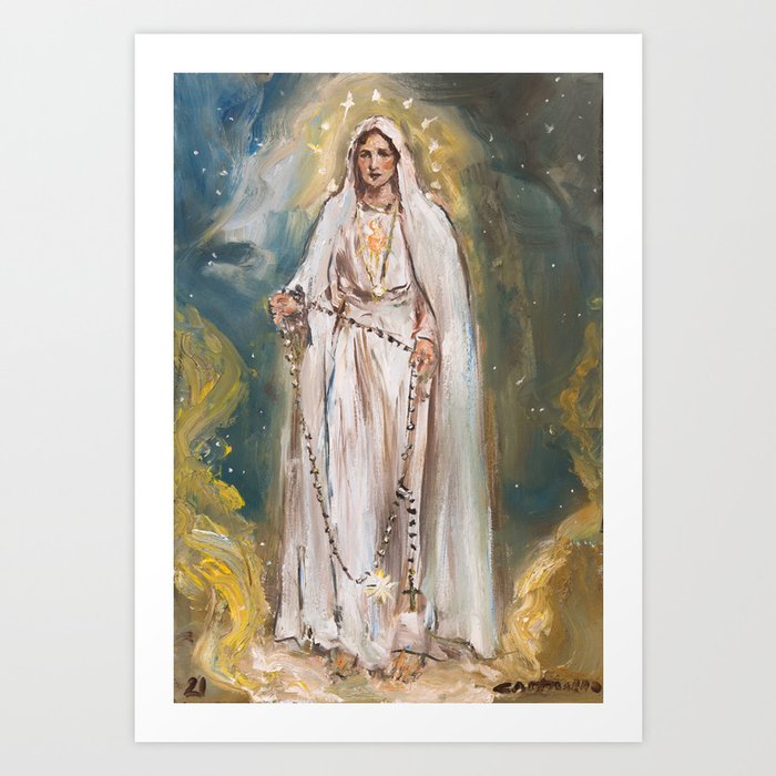 Our Lady of the Holy Rosary of Fatima  Art Print